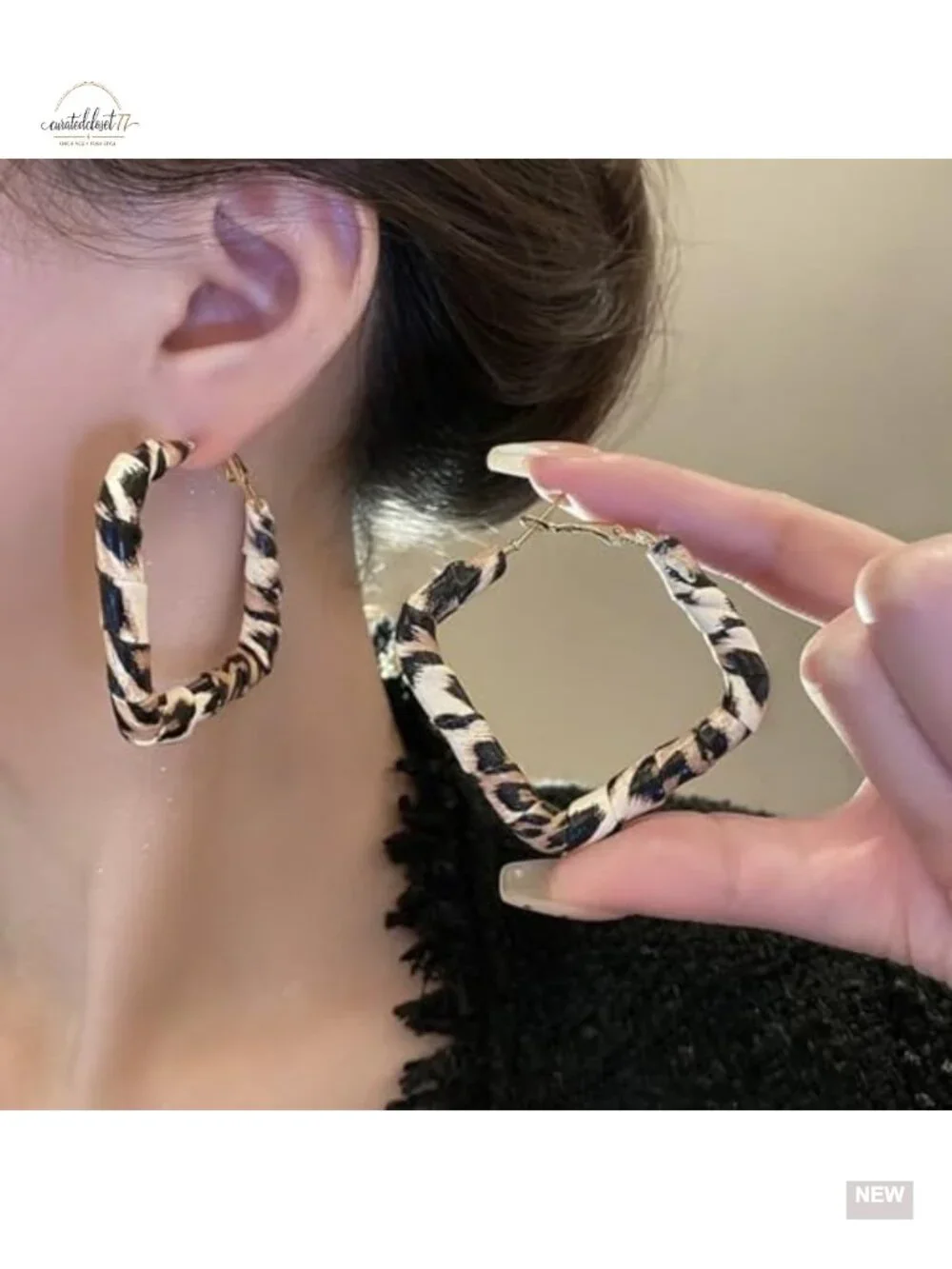 Bohemian Geometric U-Shaped Teardrop Statement Dangle Earrings